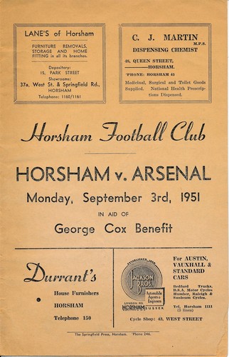 Horsham arsenal george cox - arsenal,