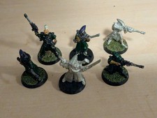 Warhammer 40k, Eldar, Rangers Squad + Captain. All Metal Minis
