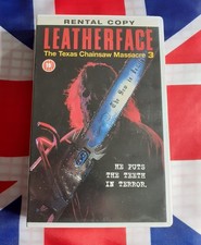 Leatherface The Texas Chainsaw Massacre 3 Rare Ex Rental Vhs Horror Tested 
