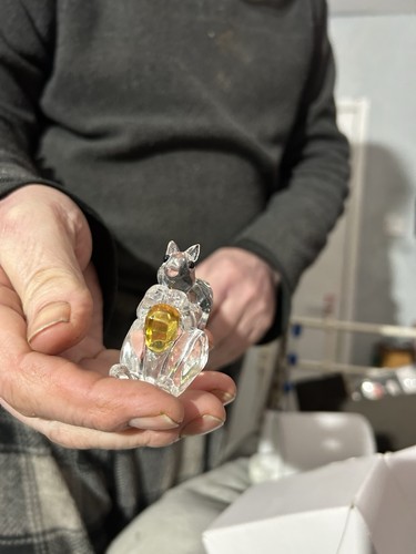 Crystal glass squirrel - crystal,