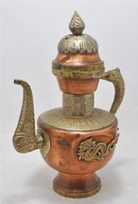 Vintage copper ewer wine - vintage,