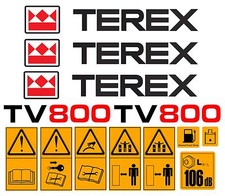 TEREX TV800 ROLLER DECALS