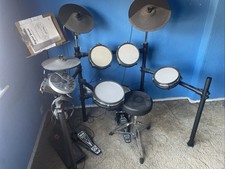 WHD DD517DX 5 Piece Silent Drum Kit With Drum Stool, Music Stand & Headphones. 