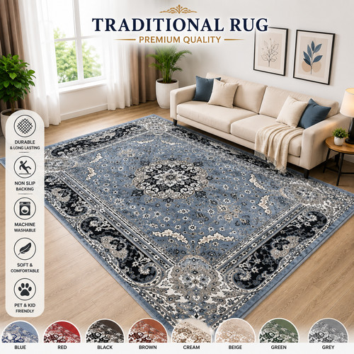 Traditional large area - area, rugs