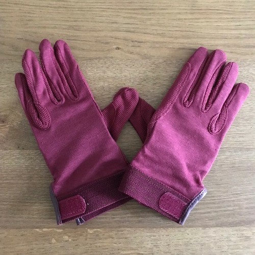 Horse riding gloves burgundy - horse,