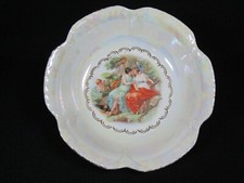 Lovely Vintage  Mother Of Pearl Effect & Gold Gilded  Bowl