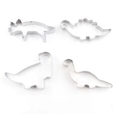 4pc Dinosaur Cookie Cutter Cake Biscuits Fondant Stainless Steel Animal Mould