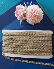 New 14 M Gold Samosa Gota Patti Lace Border For Dupatta Bridal Dresses Saree