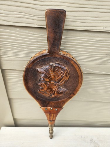 Vintage antique oak leather - antique, &