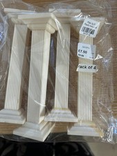 4pcs Roman Column Cake Support Pillars Ivory Square 5"