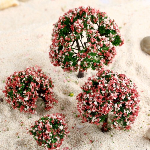 Peach flower model trees 4pcs - trees,
