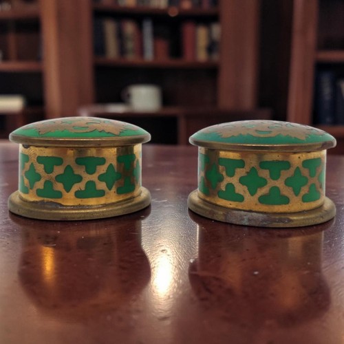 Vintage small round brass - vintage,