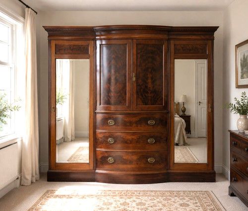 Victorian combination wardrobe - victorian,