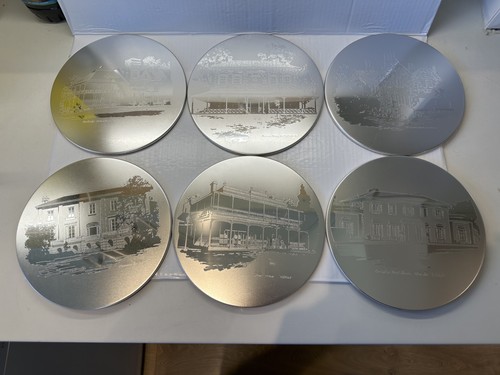 Historic homes etched - homes, silver