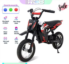 RCB R9X 36V Kids Electric Dirt Bike 300W Motorbike w/ 15KM Range RED 4Ah Motor