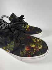 Nike Zoom Stefan Janoski Black Floral Canvas Men’s Size UK7 Shoes Never Skated 