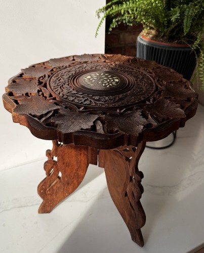 Carved indian sheesham - indian, folding