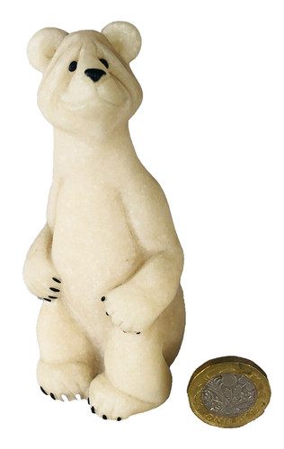 Polar bear stone ornament - polar,