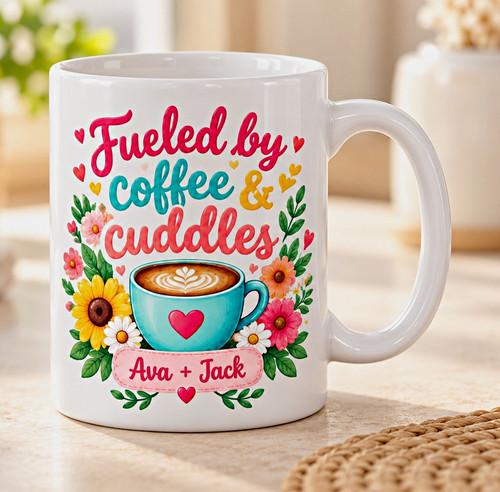 White ceramic coffee mug - white,