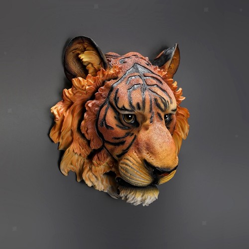Tiger heads wall - wall, decor