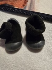 Sock Style Black Baby Slippers