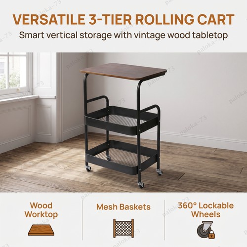 Tier rolling utility cart - 3,