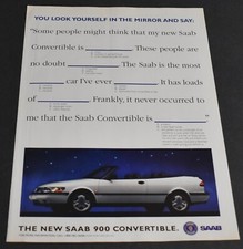 1994 Print Ad Saab 900 White