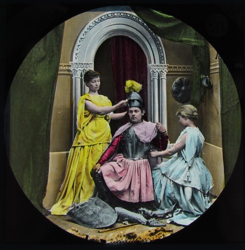 Glass magic lantern slide - magic,