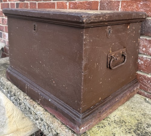 Small victorian pine tool box - tool,