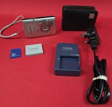 Canon IXUS 100 IS 12.1MP Digital Camera Silver Tested VGC