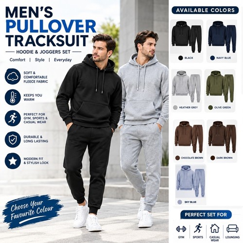 Men fleece tracksuit set - fleece,