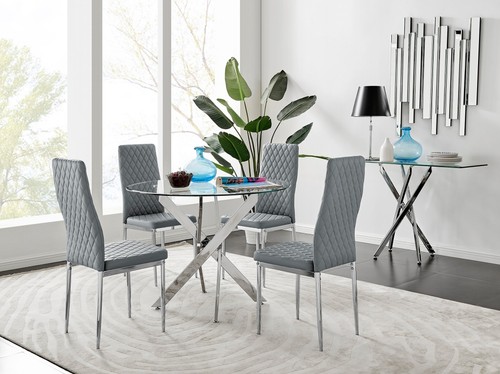 Novara chrome round glass - chrome,