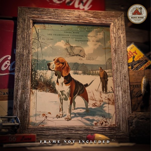 Vintage beagle dog - art, print