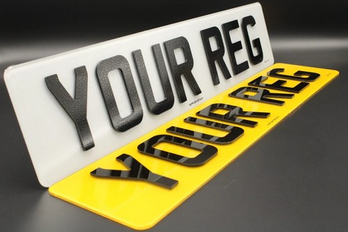 Reg number plates pair of - number,