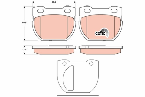 Gdb1666 brake pad - brake, disc
