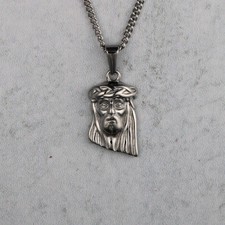 Silver Jesus Piece Pendant