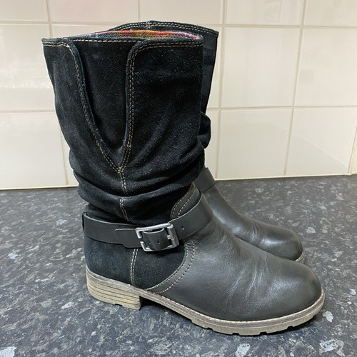 Clark black leather suede - black,