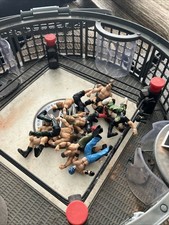 Jakks Pacific WWE Toy 2008 Micro Crash Bash Elimination Chamber Arena 10 Figures