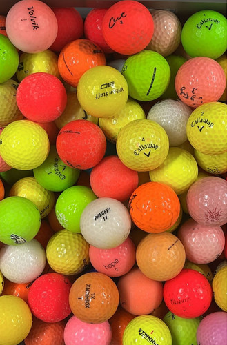 100 coloured golf - x, balls