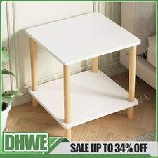 2 Tier Wood Side Table Coffee