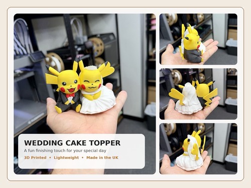 Pikachu wedding cake topper - pikachu,