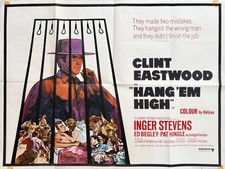Hang 'Em High Original British Quad Poster 1968 Clint Eastwood Inger Stevens