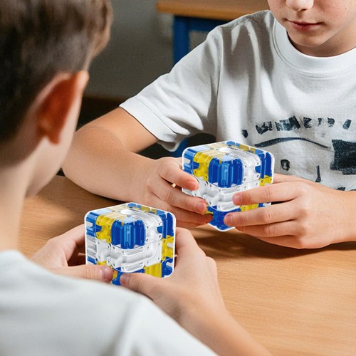 Rotating ball cube - 3d,