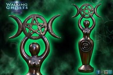 Triple Moon Goddess Idol Sculpture Wiccan Witchcraft Altar Pagan Fertility UK