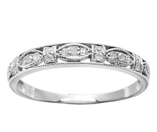 10k White Gold 1/4ct Vintage