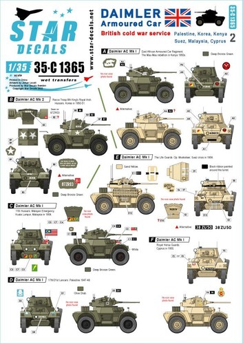 Star decals c1365 daimler - star,