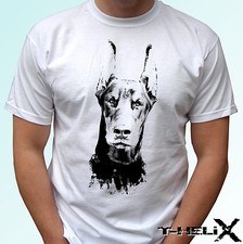 Doberman head - dog t shirt top tee design - mens womens kids baby sizes