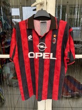 AC MILAN ITALY 1995/1996 HOME FOOTBALL SHIRT JERSEY LOTTO XL