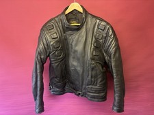 CLASSIC BRITISH MADE BIKERS PARADISE BLACK COWHIDE LEATHER BIKER JACKET 50 4XL