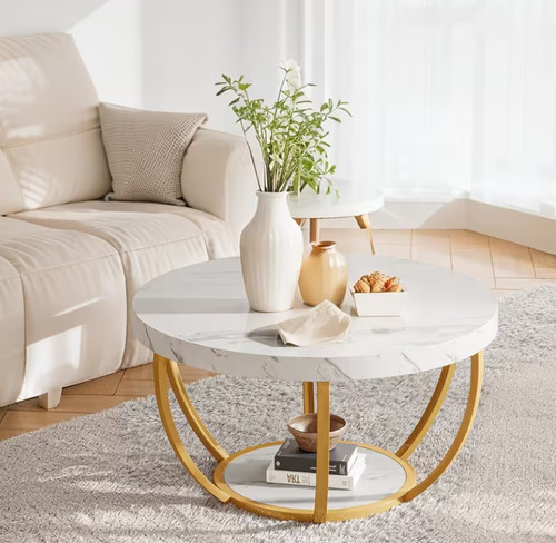 Modern round coffee table - modern,